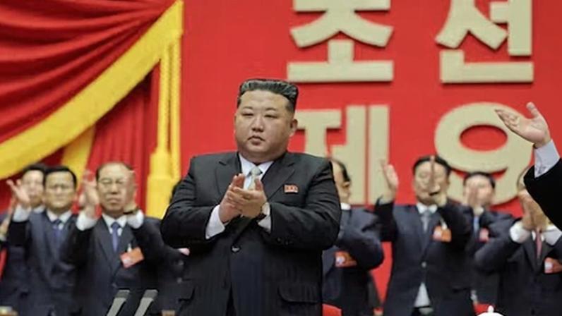 El líder de Corea del Norte, Kim Jong-un, durante el IX Congreso del Partido de los Trabajadores, en el que fue reelegido secretario general de la organización.