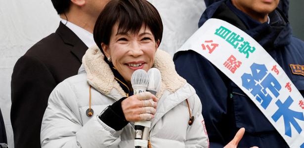 A primeira-ministra do Japão, Sanae Takaichi, durante entrevista em Tóquio