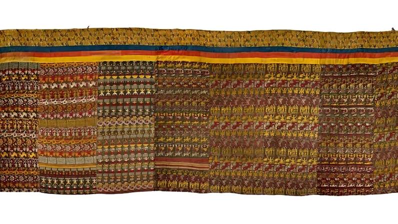 The nine-metre-long Vrindavani Vastra, woven 350 years ago, is the largest and earliest known work of art to feature inscriptions in the Assamese language