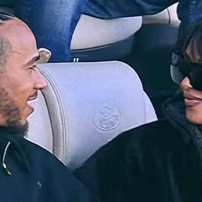 Kim Kardashian e Lewis Hamilton curtem Super Bowl em meio a boatos de namoro
