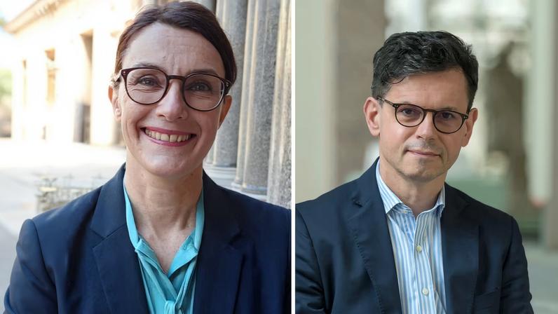 Annick Lemoine (left) and Christophe Léribault (right) Leribault photo: Luc Castel