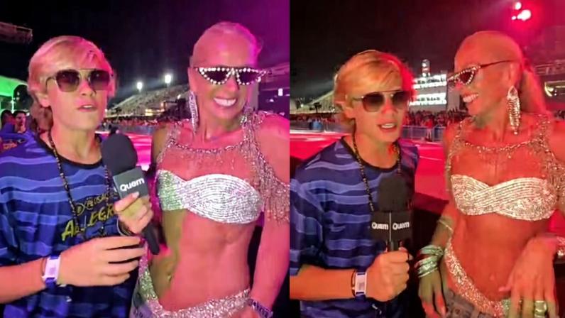 Adriane Galisteu e Vittorio celebram carnaval juntos