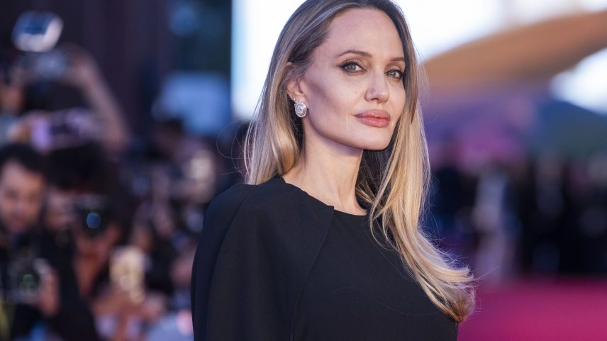 Angelina Jolie attends the “Couture” red carpet during the 20th Rome Film Festival at Auditorium Parco Della Musica on Oct. 18, 2025 in Rome, Italy.