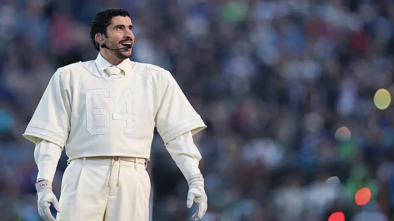 Bad Bunny performed at the Super Bowl LX Halftime Show at Levi’s Stadium in Santa Clara, Calif., on Sunday.