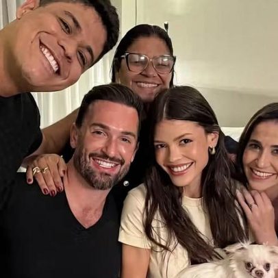 Vitória Strada e irmãos Hypolito se reúnem com Guilherme e Dona Delma