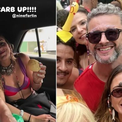 Lucas Lima compartilha momento com nova namorada e lanche no Carnaval