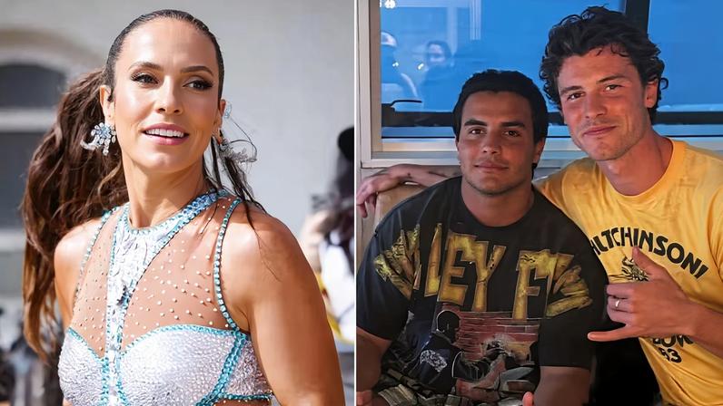Ivete Sangalo, Marcelo Sangalo e Shawn Mendes — Foto: Reprodução/Instagram