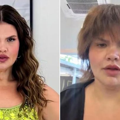 Thais Carla revela cabelo natural após remover mega hair