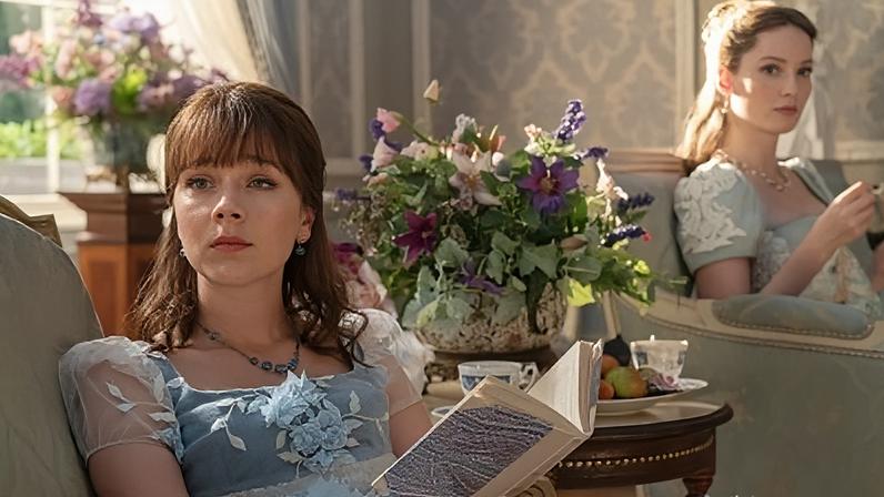Eloise (Claudia Jessie) e Francesca (Hannah Dodd) de "Bridgerton"