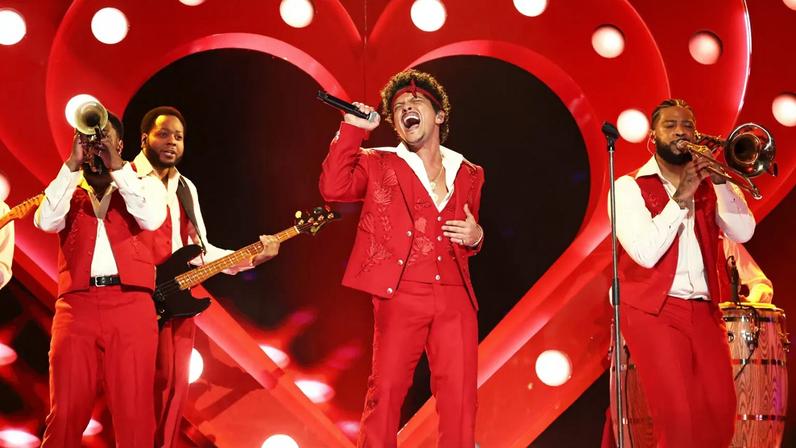 Bruno Mars performs onstage during the 68th GRAMMY Awards at Crypto.com Arena on February 01, 2026 in Los Angeles, California.