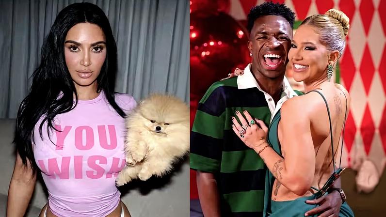 Kim Kardashian deve jantar com Vini Jr. e Virginia — Foto: Reprodução/Instagram