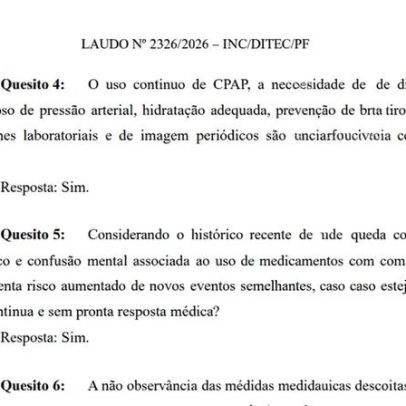 Laudo da PF aponta saúde de Bolsonaro exigir cuidados, mas ele fica na Papudinha