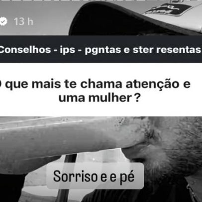Zé Felipe comenta que parte do corpo de uma mulher chama sua atenção