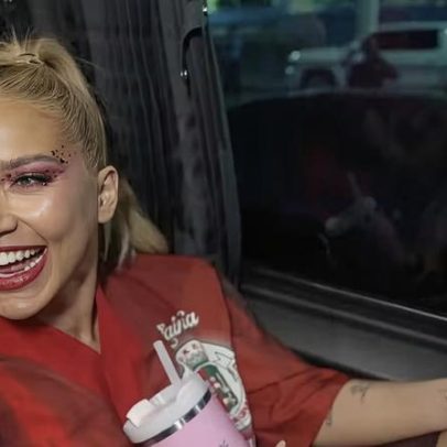 Virginia faz chamada de vídeo como Vini Jr antes da estreia na Sapucaí