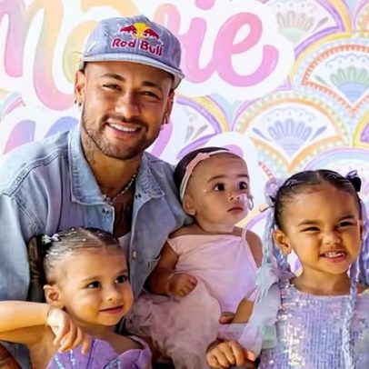 Neymar mostra álbum de bloquinho caseiro com as filhas Mavie, Mel e Helena