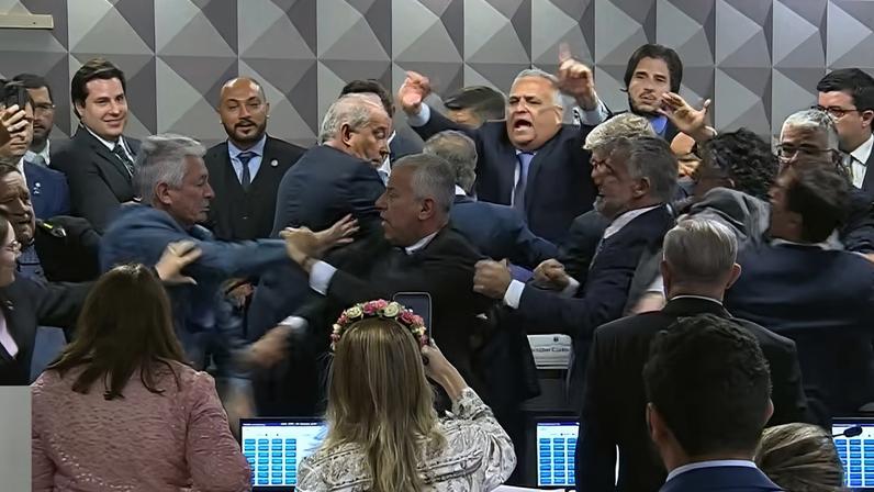 CPI do INSS tem tumulto — Foto: Reprodução