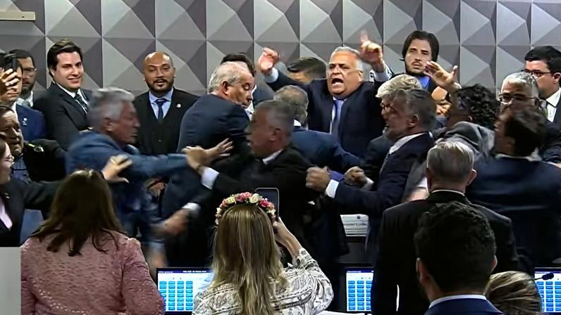 CPI do INSS tem tumulto — Foto: Reprodução