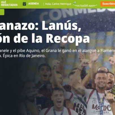 Jornais argentinos repercutem título do Lanús sobre Flamengo