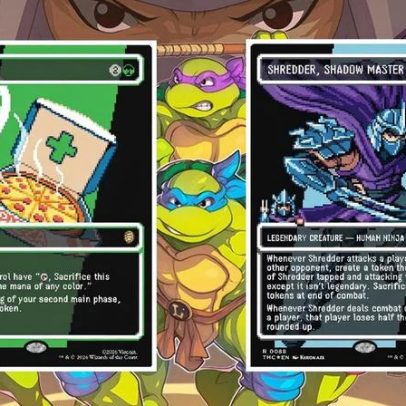 Cartas das Tartarugas Ninja em MTG trazem vibe de jogo eletrônico