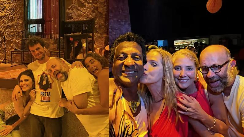 Carolina Dieckmmann curte festa coladinha ao marido, com famosos e homenagem a Preta Gil — Foto: Reprodução/Instagram