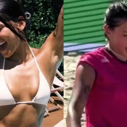 Ana Castela faz manobra em futevôlei e desce até o chão em vídeos