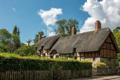 Residência da família de Anne Hathaway, esposa de Shakespeare, em Stratford-upon-Avon, na Inglaterra