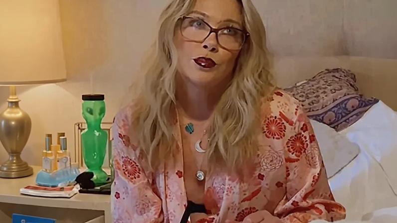 Christina Applegate, seen here in December, shared that she's confined to her bed as she continues to battle multiple sclerosis.