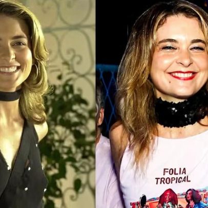 Claudia Abreu curte folia com look inspirado em Laura de Celebridade