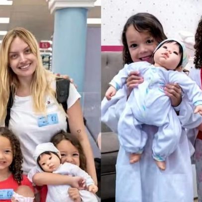 Cleber, da dupla com Cauan, leva gêmeas para experiência de adoção