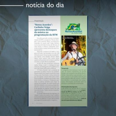 Carlinhos Veiga apresenta destaques musicais na programação da RTM