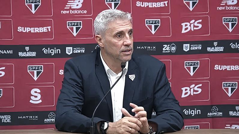 Crespo em coletiva após empate com o Santos.
