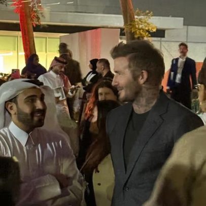 David Beckham faz rondas de arte em Doha