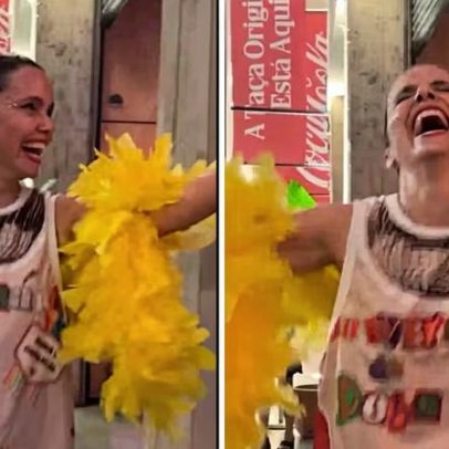 Débora Falabella ganha bloquinho de Carnaval e abadá personalizado em aniversário