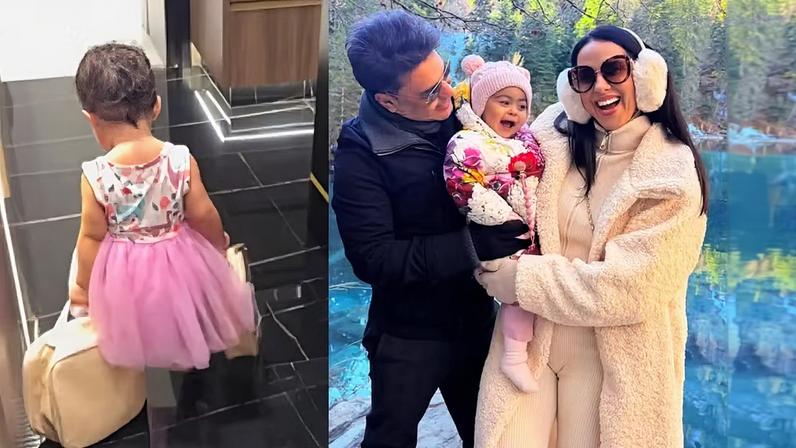 Graciele Lacerda posta vídeo divertido de Clara, sua filha com Zezé Di Camargo — Foto: Reprodução/Instagram