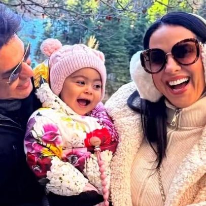 Graciele Lacerda visita lago famoso na Suíça ao lado de Clara e Zezé Di Camargo