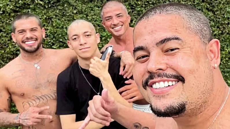 Zé Felipe muda o visual da equipe inteira para curtir o carnaval — Foto: Reprodução/Instagram