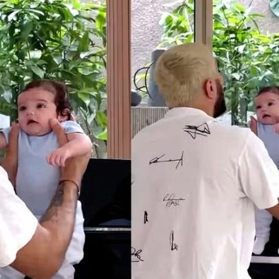 Nattan mostra Zuza tocando piano com o pé e faz brincadeira