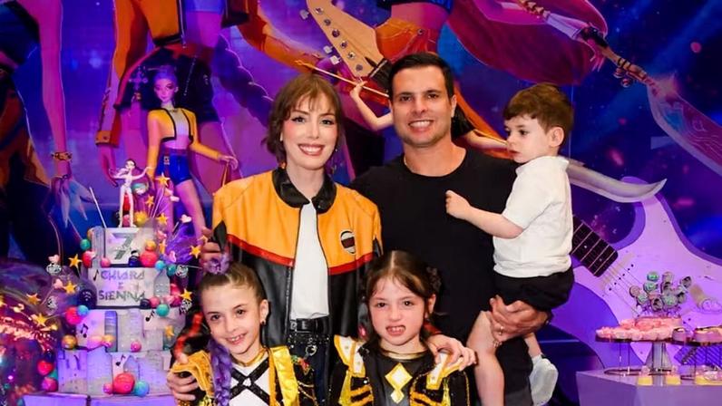 Filhas de Fabi Justus ganham festa de 7 anos com tema K-pop
