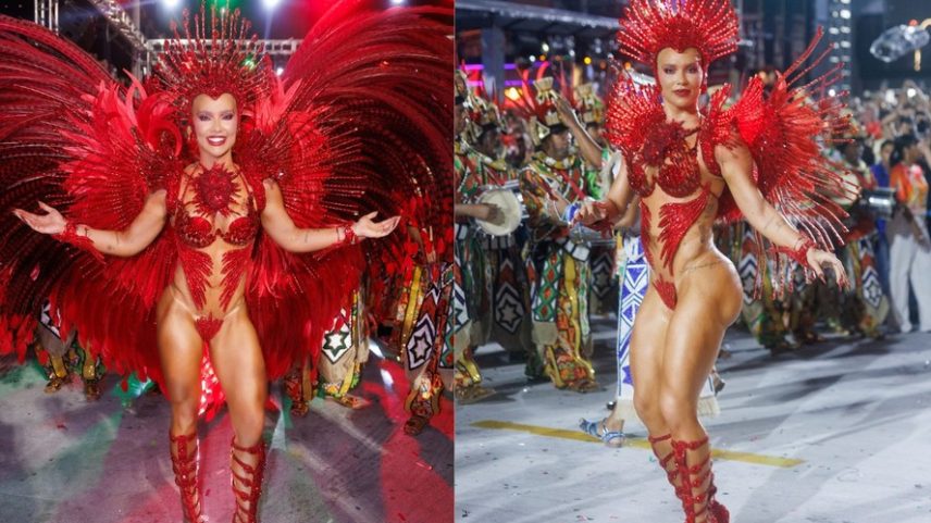Virginia Fonseca com e sem costeiro — Foto: Brazil News