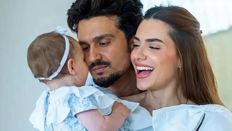Jade Magalhães, Luan Santana e a filha, Serena