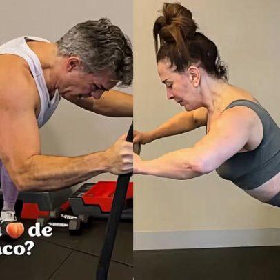 Claudia Raia compartilha treino com o marido nas redes sociais