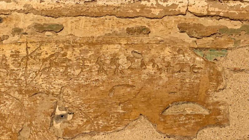 A Tamil-Brahmi inscription found at the entrance of one of the tombs in the Valley of the Kings, Egypt