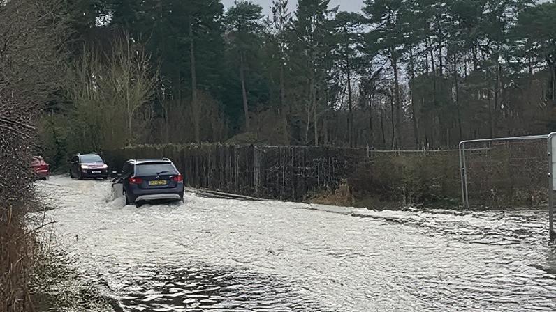 Flooding in Taverham has been caused by a culvert in the River Wensum that has not been maintained for decades