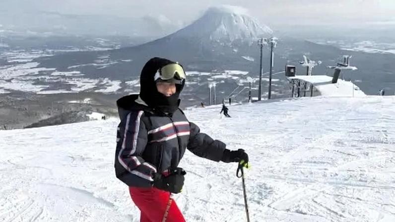 Daniela Filomeno em Niseko, resort de esqui em Hokkaido, no Japão