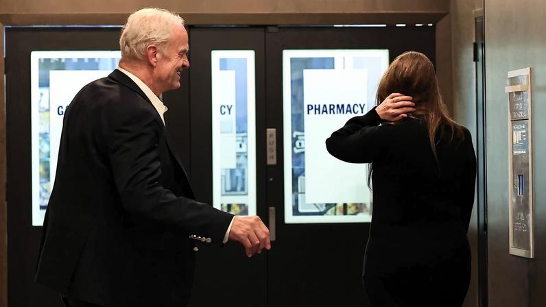 Kelsey Grammer and wife Kayte Walsh enjoyed a Valentine’s Day dinner date in Beverly Hills, Calif.