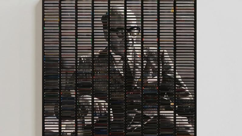 Analogue art: Gregor Hildebrandt’s inventive portrait of Luis Barragán uses cassette cases with custom-printed inlays to form a gridded image of the Mexican architect inside a wooden case