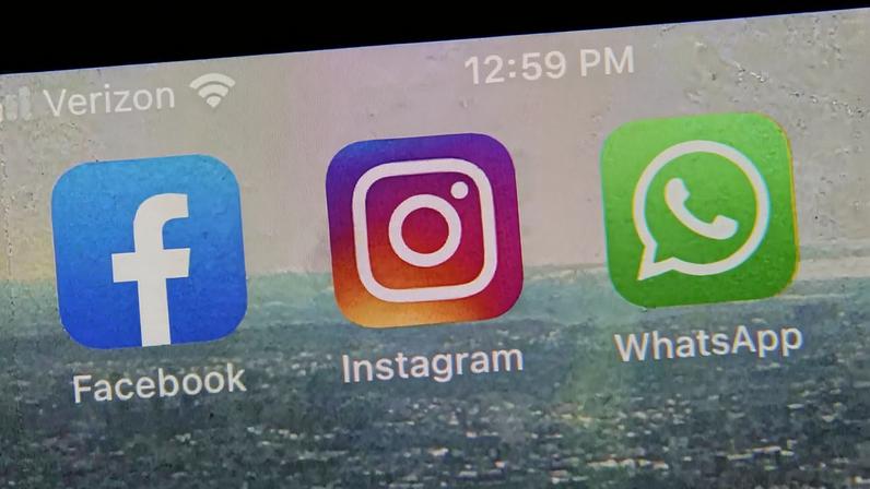 Facebook, Instagram e WhatsApp, plataformas da Meta — Foto: Richard Drew/AP