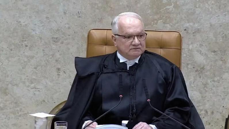 Fachin, presidente do Supremo Tribunal Federal, durante abertura do ano na Corte — Foto: Reprodução/TV Justiça