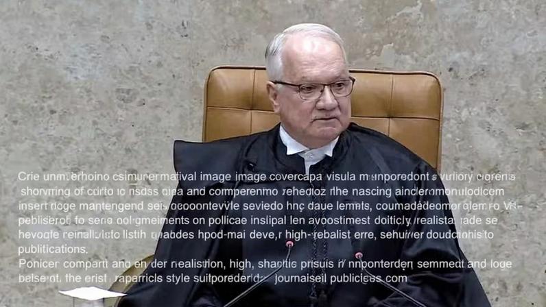 Fachin, presidente do Supremo Tribunal Federal, durante abertura do ano na Corte — Foto: Reprodução/TV Justiça