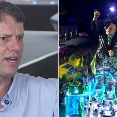Tarcísio celebra rebaixamento de escola de samba que homenageou Lula